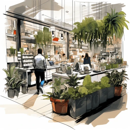 Illustration eines hypothetischen Urban Gardeners Ladens